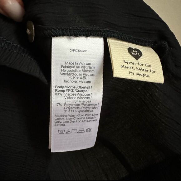 NWT Madewell Notched V-Neck Button-Up Top XXS - Picture 6 of 8